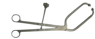 Finger ring lateral curvature long reduction forceps